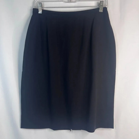 Ann Taylor Black Vintage 100% Wool Made in USA Lined Lightweight Skirt Size 8/MD - Picture 10 of 10